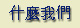 什么我们